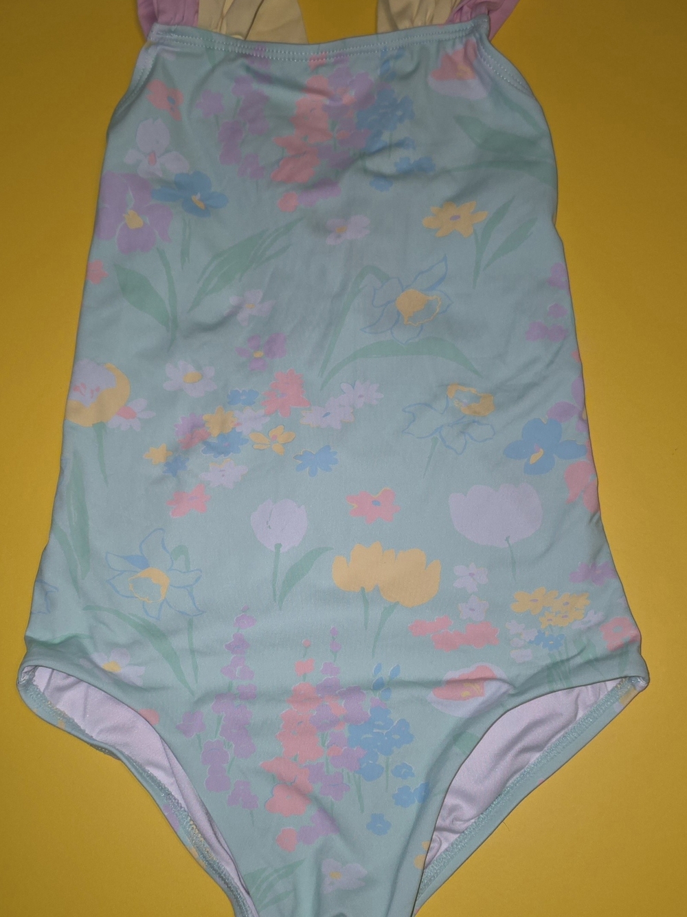 The Beaufort Bonnet Company Kids One-Piece Swimsuit in Mint Floral